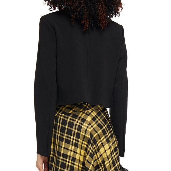 REMAIN BIRGER CHRISTENSEN Biasini Cropped Twill Black Button Blazer - Picture 2 of 9